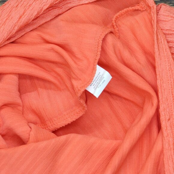 NWT Ny Collection Petite Textured Knit Dress with 3/4 Sleeves Coral Pink PM - Picture 8 of 8
